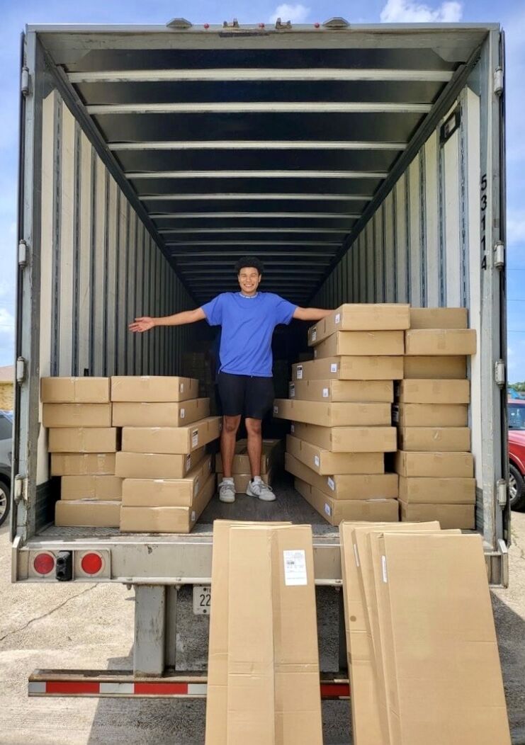 Inventor David Price prepares to deliver 15,000 security pouches to Walmart (Photo courtesy of David Price).jpeg